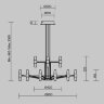 Подвесная люстра Maytoni MOD401PL-L108BS3K