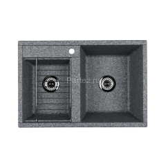Мойка для кухни Aquaton Делия 78 DBL, 2 чаши, серый (1A723132DE230)
