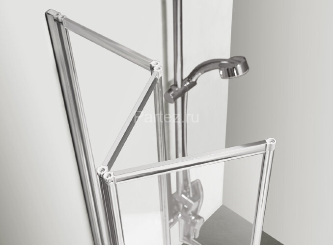 Шторка для ванны складная Azario PRESTON 110х150 цвет профиля хром (AZ-NFC6433 1100)