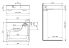 Раковина Santek Клио-50 580х515х140 над стиральной машиной с кроншейнами (1.WH50.1.770)