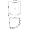Душевое ограждение Loranto 100х100х195, поддон 13 см (CS-8025S)