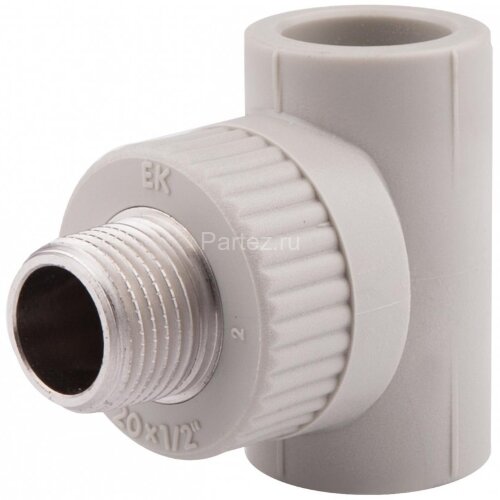 Тройник комбинированный PPR-НР D20х1/2" Ekoplastik