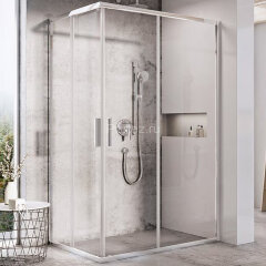 Душевая дверь Ravak раздвижная 120х195, толщина полотна 6мм универсальная, цвет профиля хром