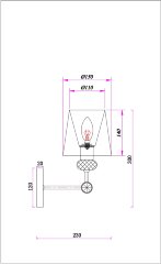 Бра Arte Lamp A4093AP-1AB