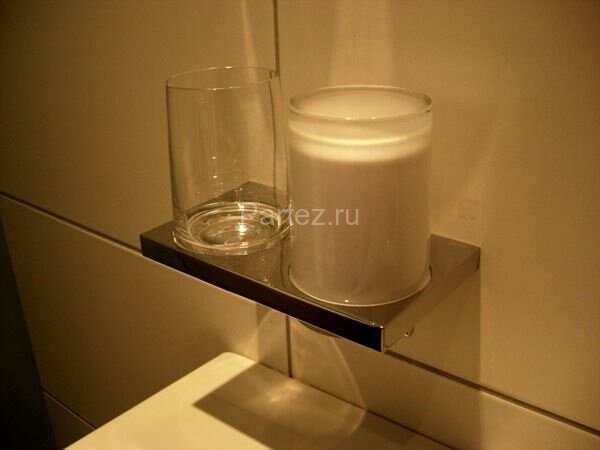 Держатель стакана и дозатора жидкого мыла, двойной Keuco Edition 11, хром (11153019000)