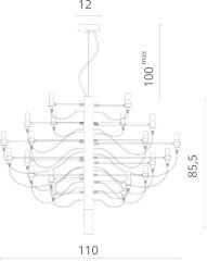 Подвесная люстра Divinare 8030/02 LM-50