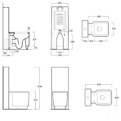 Бачок для унитаза Simas c механизмом слива D20, цвет белый (CT09bi)