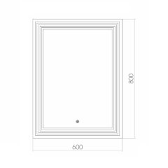 Зеркало AZARIO Спарта 600х800, LED-подсветка с диммером, сенсорный выключатель (ФР-00001412)
