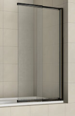 Шторка для ванны раздвижная Azario Merrit 80х140 цвет профиля черный (AZ-NF6122 800 BLACK)