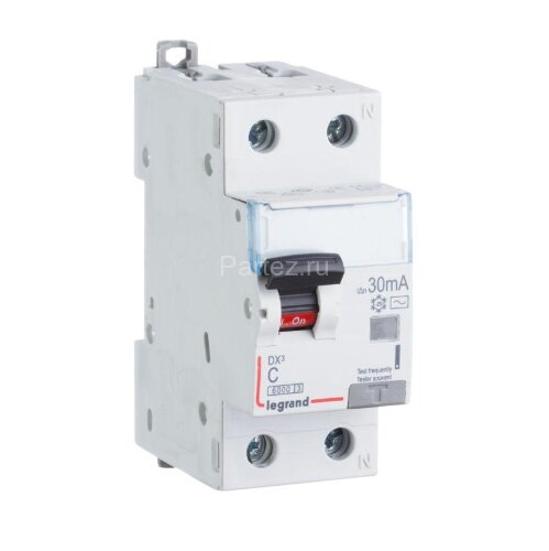 Выключатель автоматический дифференциального тока 2п (1P+N) C 32А 30мА тип AC 6кА DX3 2мод. Leg 4110
