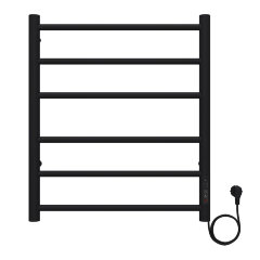 Полотенцесушитель электрический AZARIO PARMA 500/600 6 секций, диммер справа, черный (AZ10856B)