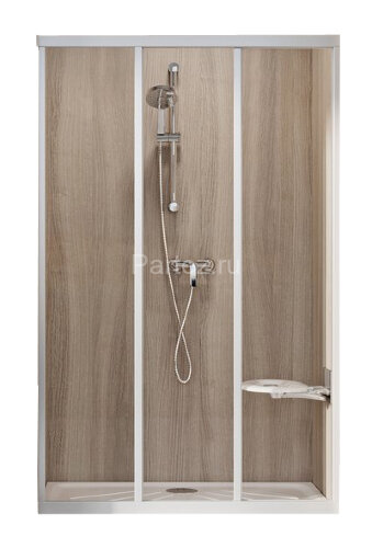 Душевая дверь Ravak Supernova раздвижная 121х188, толщина полотна 3мм универсальная, цвет профиля белый