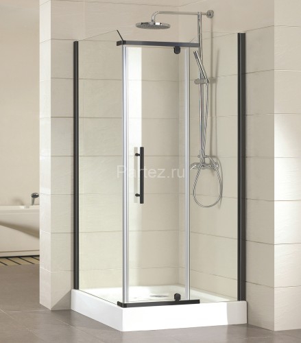 Душевое ограждение AZARIO EDMONTON 900х900х2000 стекло прозрачное 6 мм, профиль черный (AZ-NNC1231 900 BLACK)