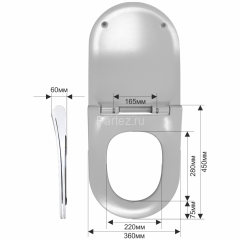 2013S сиденье для унитаза дюропласт с микролифтом, белое  MELANA