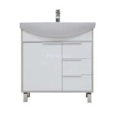 Тумба под раковину AQUATON РИКО 80 напольная, Белый/Ясень Фабрик (1A215401RIB90)