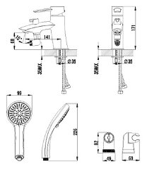 Смеситель Lemark Atlantiss LM3215C на борт ванны