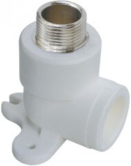 Угол комб. PPR-НР с креплением D25х1/2&quot; Lammin 60/20
