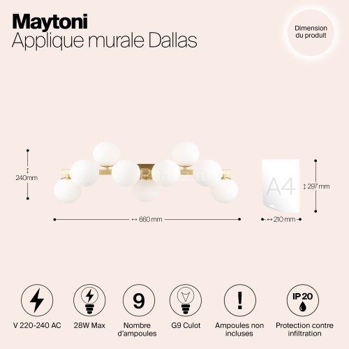 Бра Maytoni MOD547WL-09BS