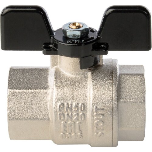 Кран шаровой полнопроходной ВР/ВР бабочка 3/4" Stout