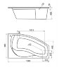 Ванна акриловая Santek Майорка асимметричная 150х90, правосторонняя, белая