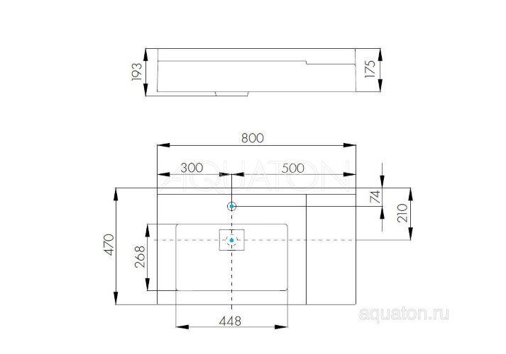 Раковина AQUATON Сакура 80, белая (1A71993KSK010)