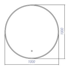 Зеркало AZARIO Плаза D1000 -2 подсветка, сенсорный выключатель с функцией диммера, двойной подогрев 