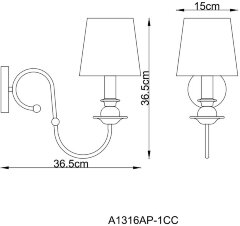 Бра Arte Lamp A1316AP-1CC