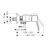 Hansgrohe 31672000 Metris Classic Смеситель для душа, однорычажный, ВМ, 1/2