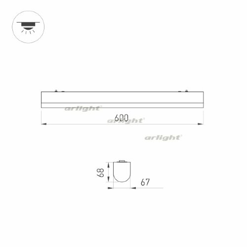 Настенно-потолочный светильник Arlight 030989