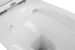 Унитаз-компакт Azario FRETTA ROUND N 340х650х770 напольный, безободковый, c быстросьемным сиденьем м