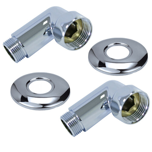 Соединение угловое Двин для полотенцесушителей г/ш 1"х3/4" хром Smart (1 пара)