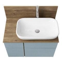 Столешница под раковину Aquaton Мишель 80 с панелью, дуб Рустикальный (1A277003MIDR0)