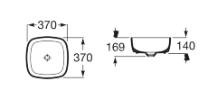 Раковина Roca INSPIRA SOFT 370х370х140 мм., белая (7.3275.0.200.0)
