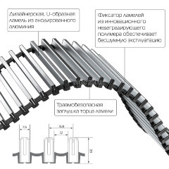 Конвектор внутрипольный Royal Thermo ATRIUM-75/400/1000-DG-U-DB