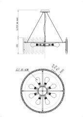 Подвесная люстра Maytoni MOD135PL-08BS