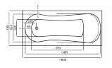 Roca UNO Акриловая прямоугольная ванна 160x75x50
