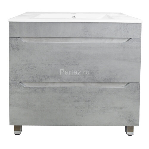 Комплект тумба Loranto Florena 70 710х470х810 напольная, с раковиной Azario Leon, светлый бетон (CS0