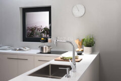Диспенсер для жидкого мыла Hansgrohe, встраиваемый, хром (40448000)