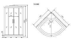Timo Standart T-6601 Silver душевая кабина (100*100*220), шт