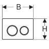 Кнопка смыва Geberit Geberit Omega 20, двойной смыв, хром матовый (115.085.KH.1)