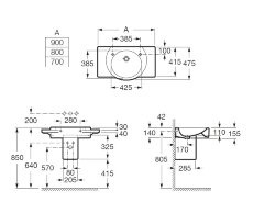 Z HAPPENING Раковина 800х475х155 мм б/пьед