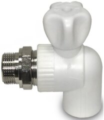 Кран радиаторный PPR угловой D25х1/2&quot; Aquapipe