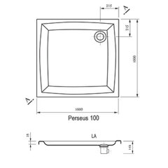 Акриловый поддон для душа Ravak Galaxy Elipso LA 100х100 Белый (A02AA01210)