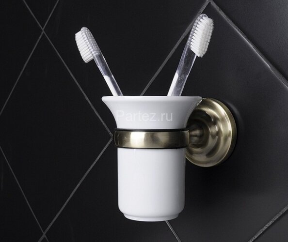 Подстаканник одинарный Fixsen Retro, керамика, бронза (FX-83806)