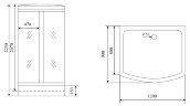 Timo Lux T-7715 душевая кабина (120*90*225), шт