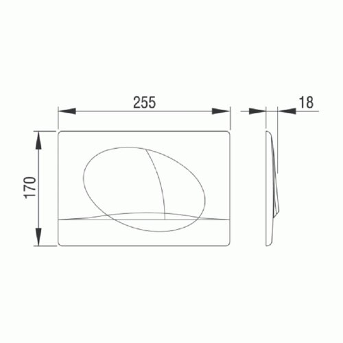 Кнопка смыва Pestan PLAY, белая (40006357)