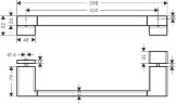 Ручка для двери в душевую Hansgrohe AddStoris 398 мм, полированное золото (41759990)