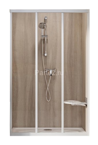 Душевая дверь Ravak Supernova раздвижная 131х188, толщина полотна 3мм универсальная, цвет профиля белый