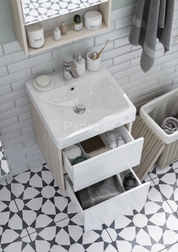 Тумба под раковину AQUATON Сканди 45 подвесная, дуб верона (1A251601SDB20)