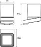 Стакан для зубных щеток Ravak 10° с держателем, хром (X07P321)
